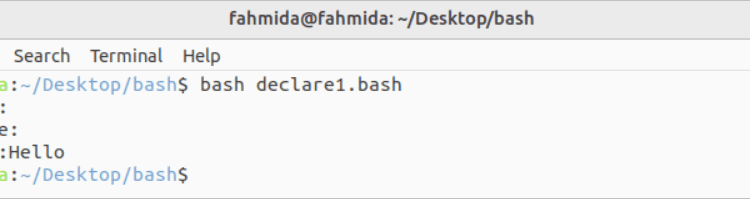 Bash Declare Command
