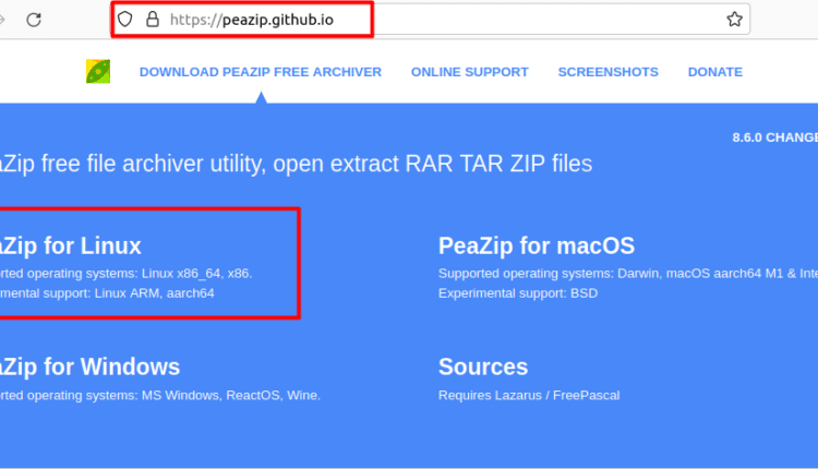 نحوه نصب PeaZip on اوبونتو 22.04
