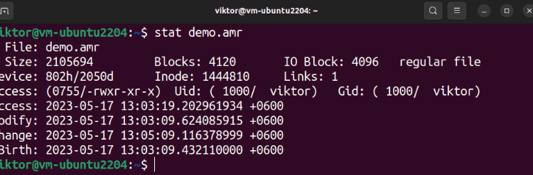 نحوه پخش فایل های صوتی AMR on اوبونتو 22.04
