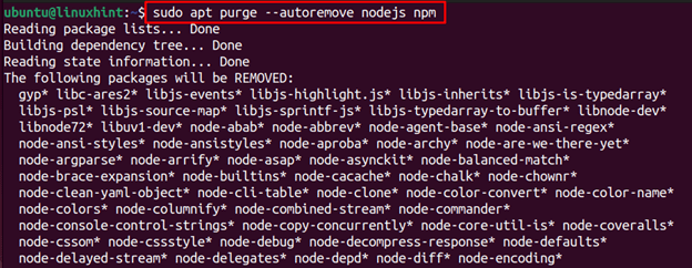 چگونه می توانم Nodejs، NPM و Node را در اوبونتو به طور کامل حذف کنم
