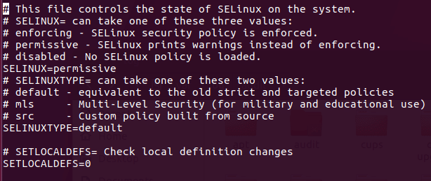 ترمینال 1 SELinux