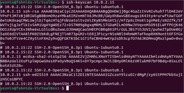 نحوه استفاده از ssh-keyscan on اوبونتو
