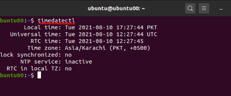 نحوه استفاده از اوبونتو Timedatectl
