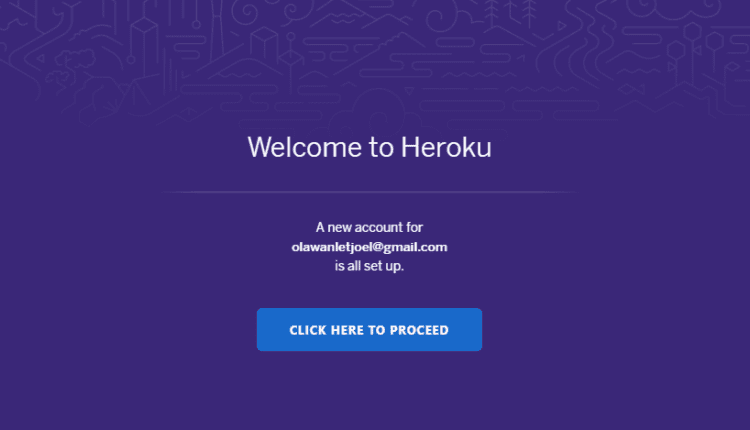 ایجاد اکانت heroku