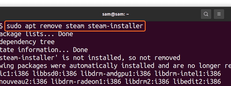 نحوه حذف کامل Steam از اوبونتو
