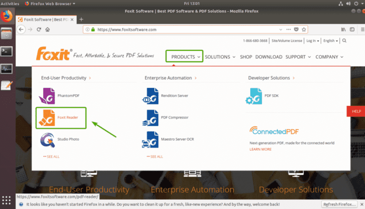 نحوه نصب Foxit Reader on اوبونتو
