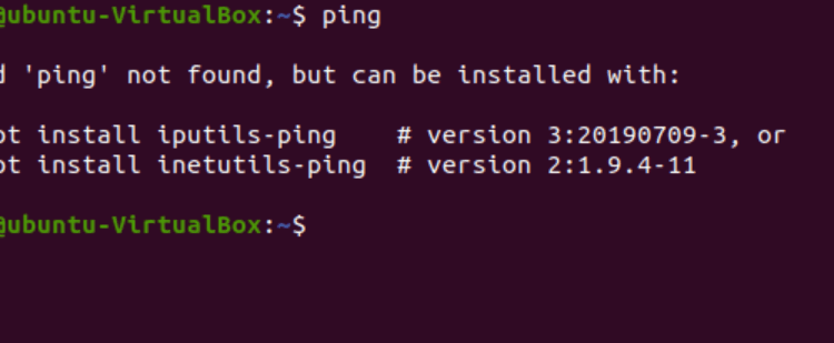 فرمان پینگ پیدا نشد on لینوکس اوبونتو
