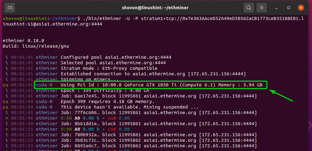 چقدر VRAM برای استخراج اتریوم با ethminer – اوبونتو مورد نیاز است