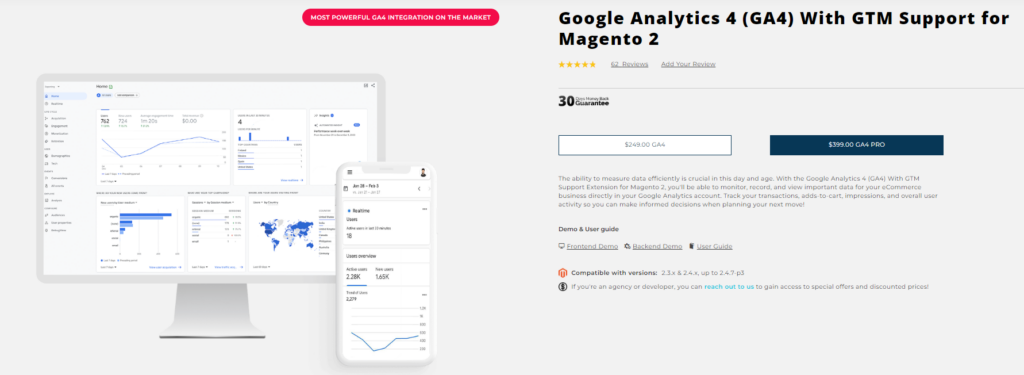 تصویری از Weltpixel Google Analytics 4 homepage
