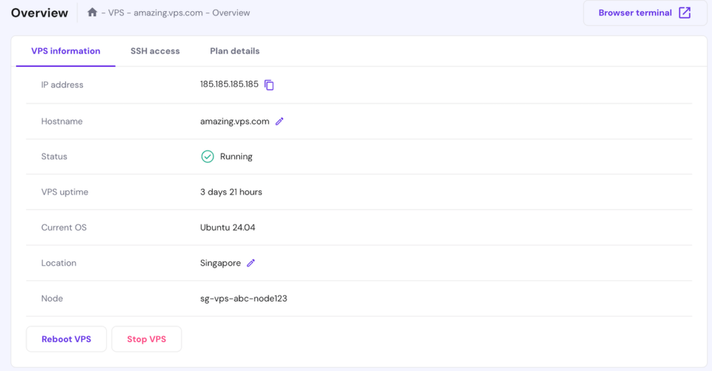 برگه دسترسی SSH on hPanel