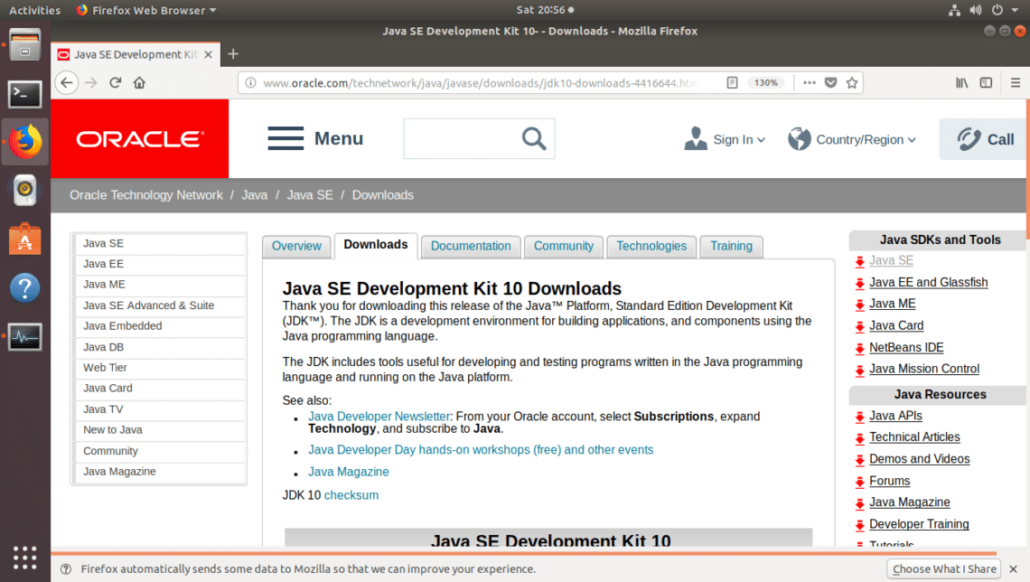 Oracle JDK 10 را نصب کنید روی اوبونتو 18.04 LTS