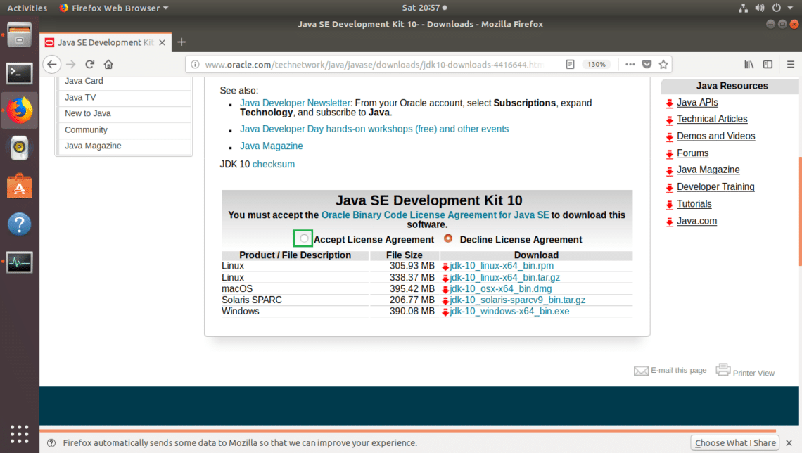 Oracle JDK 10 را نصب کنید روی اوبونتو 18.04 LTS