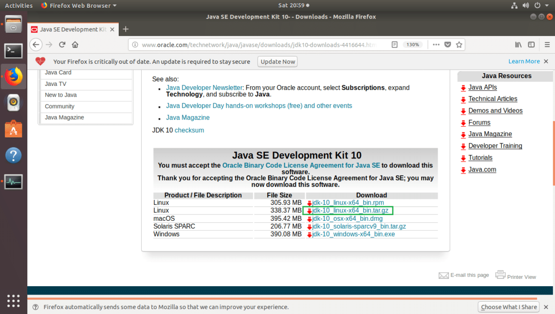 Oracle JDK 10 را نصب کنید روی اوبونتو 18.04 LTS